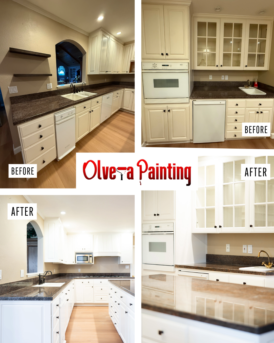Oak to White Cabinets